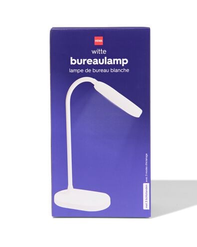 Schreibtischlampe, 34 cm, Weiß - 39620150 - HEMA