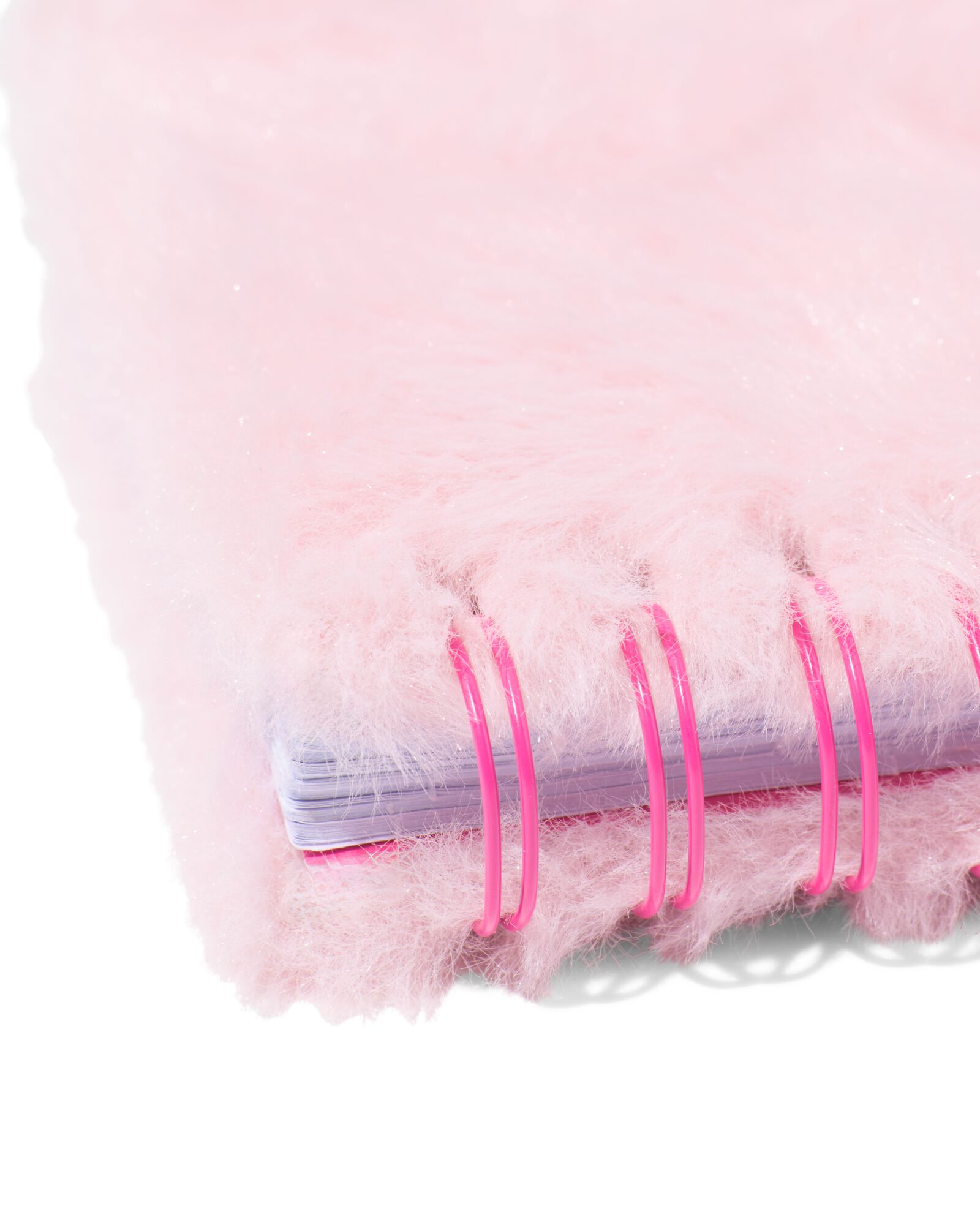 notitieboek 18.5x17cm hartvorm fluffy roze - 14100228 - HEMA