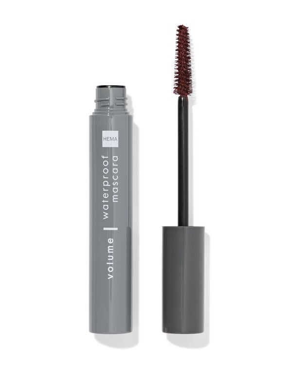 volume mascara waterproof rood - 11210255 - HEMA