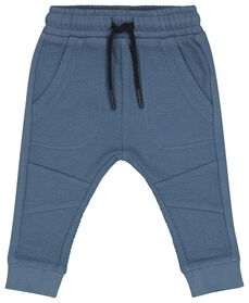 pantalon sweat bébé relief bleu bleu - 1000028212 - HEMA
