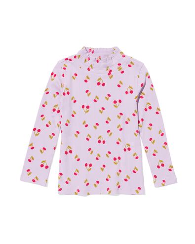 kinder T-shirt rib fruit lichtpaars lichtpaars - 30828306LIGHTPURPLE - HEMA
