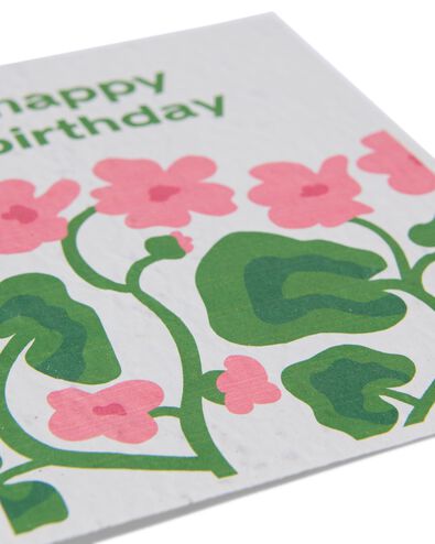 carte de voeux 'happy birthday' avec graines de fleurs - 41860110 - HEMA