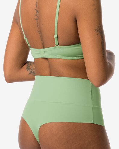 Damen-String, hohe Taille, Ultimate Comfort grün M - 19648125 - HEMA