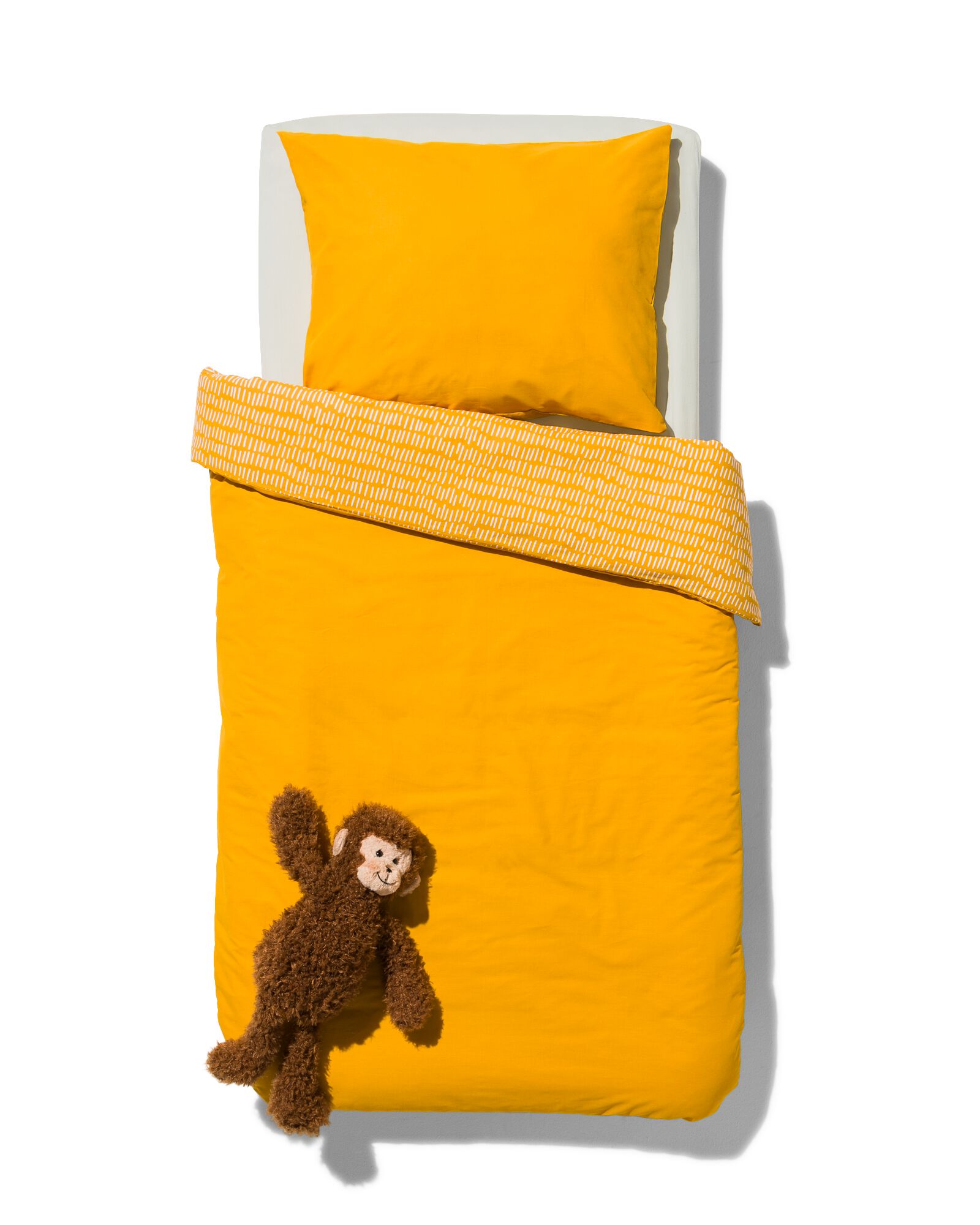 peuterdekbedovertrek - 120x150 - zacht katoen - beer - 5730092 - HEMA