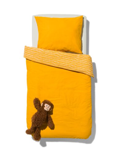 peuterdekbedovertrek - 120x150 - zacht katoen - beer - 5730092 - HEMA
