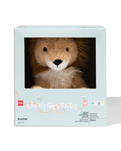peluche lumineuse lion 22 cm - 15100255 - HEMA