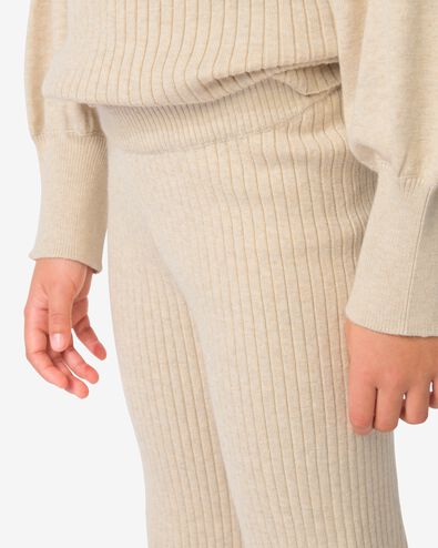 kinderlegging flared rib ecru ecru - 30837646ECRU - HEMA