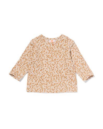 t-shirt c&ocirc;tel&eacute; nouveau-n&eacute; l&eacute;opard &eacute;cru &eacute;cru - 33427420ECRU - HEMA