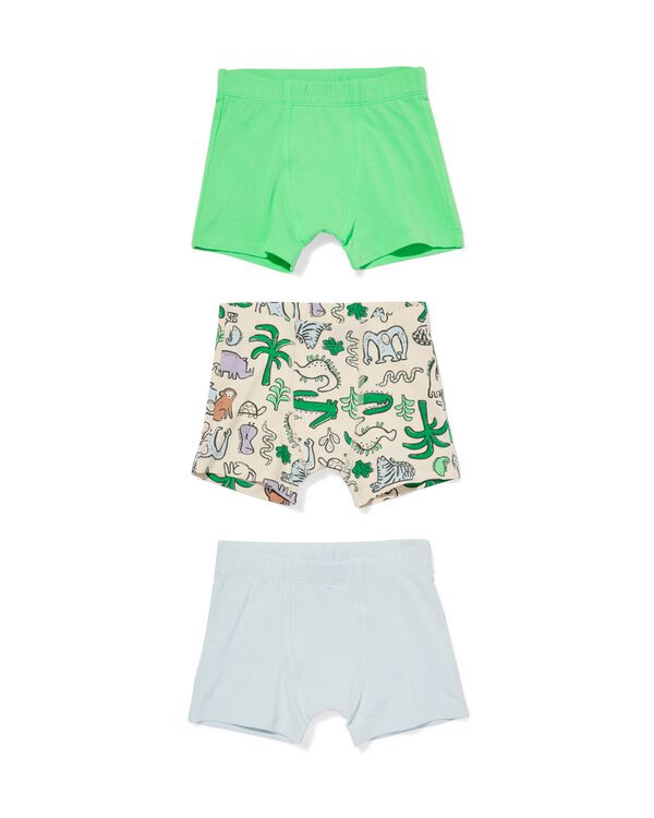 kinderboxers jungle - 3 stuks lichtblauw lichtblauw - 19280170LIGHTBLUE - HEMA