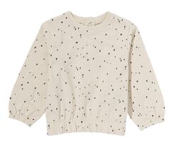 newborn sweater met stippen katoen ecru ecru - 1000029164 - HEMA