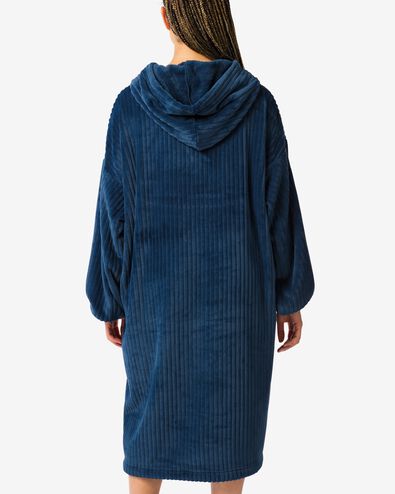 sweat &agrave; capuche snuggle hoodie polaire c&ocirc;tel&eacute; bleu - 61140500 - HEMA