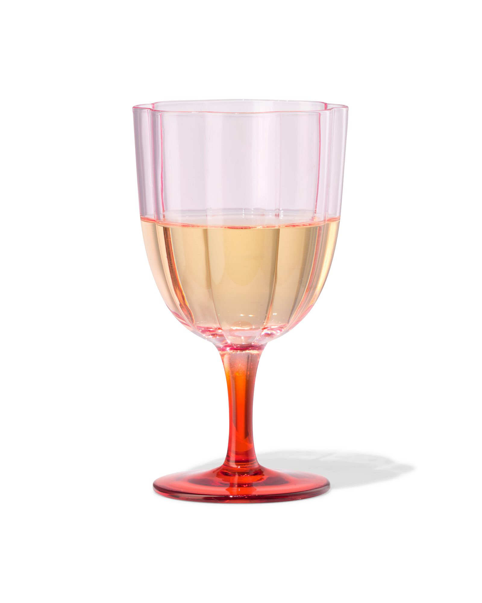 verre &agrave; vin 190ml en forme de fleur rose - 61104507 - HEMA