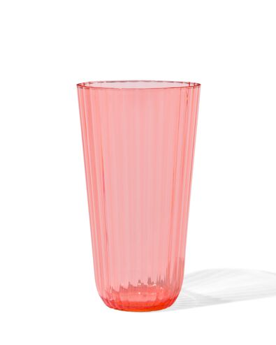 Glas, 15 cm, Kunststoff, korallenfarben - 41830045 - HEMA