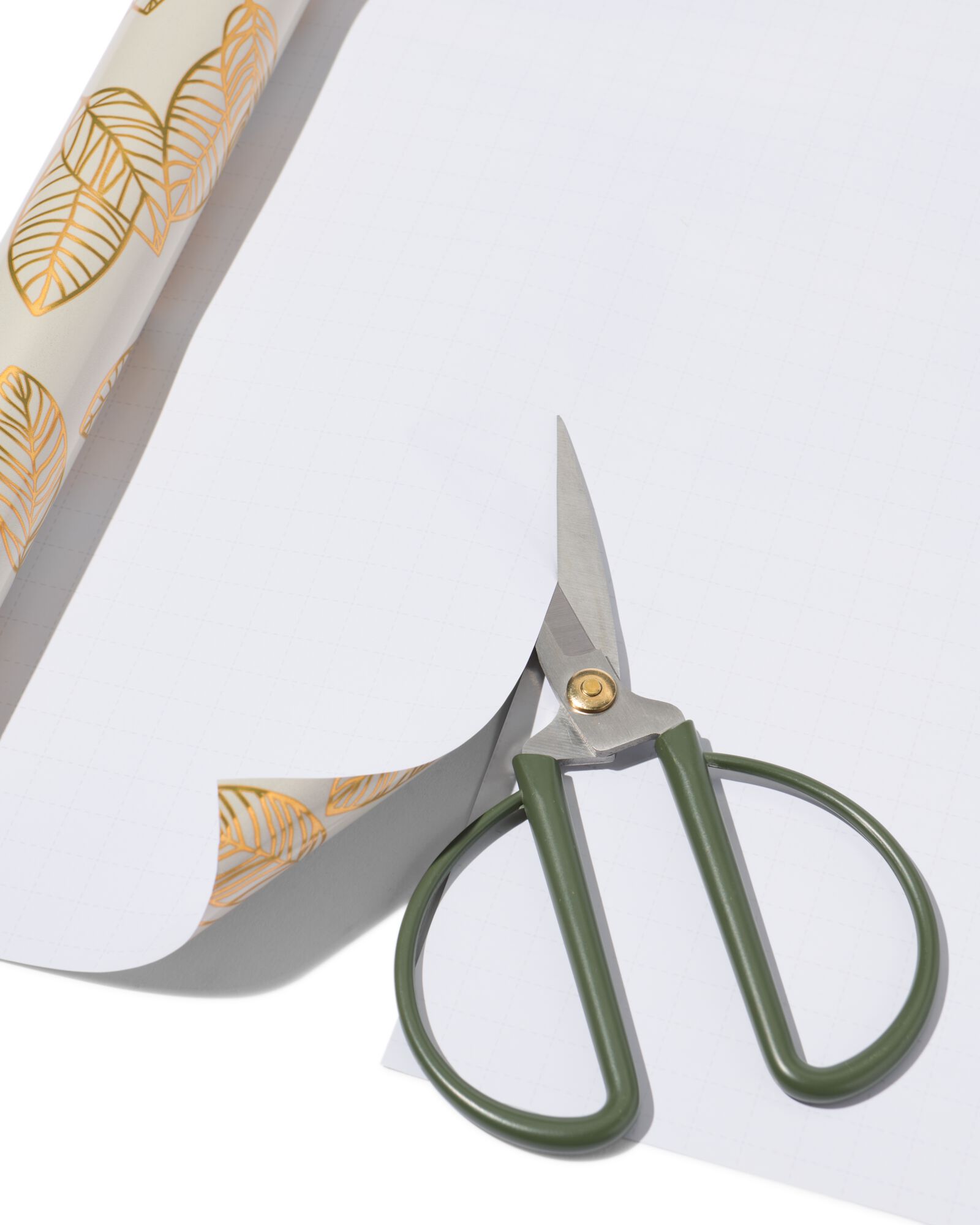 cadeaupapier 200x70cm bladeren goud - 14701192 - HEMA