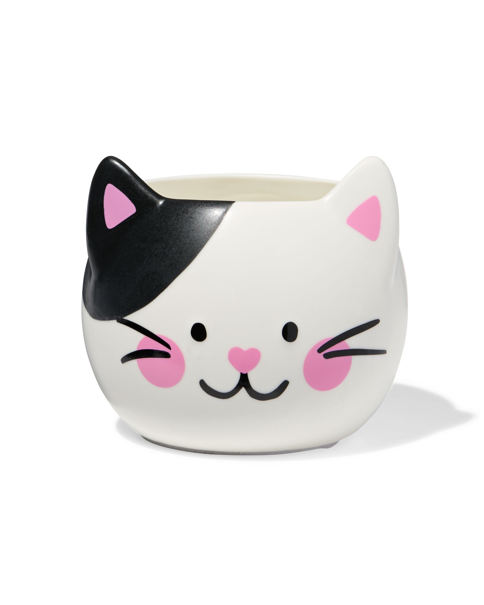 Blumentopf, 9,3 &times; 9,3 &times; 8,3 cm, Keramik, Katze - 61100058 - HEMA