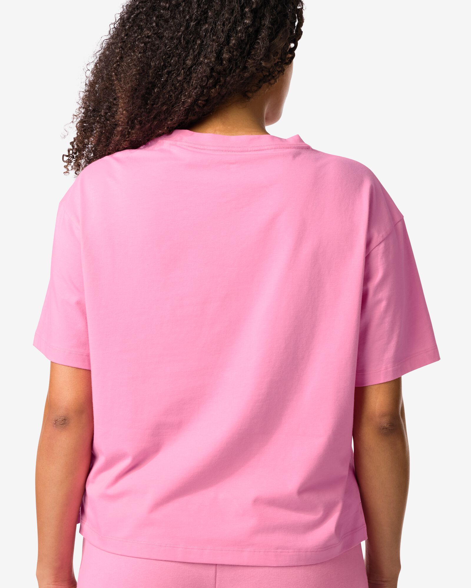 dames T-shirt boxy fit roze roze - 36000388PINK - HEMA