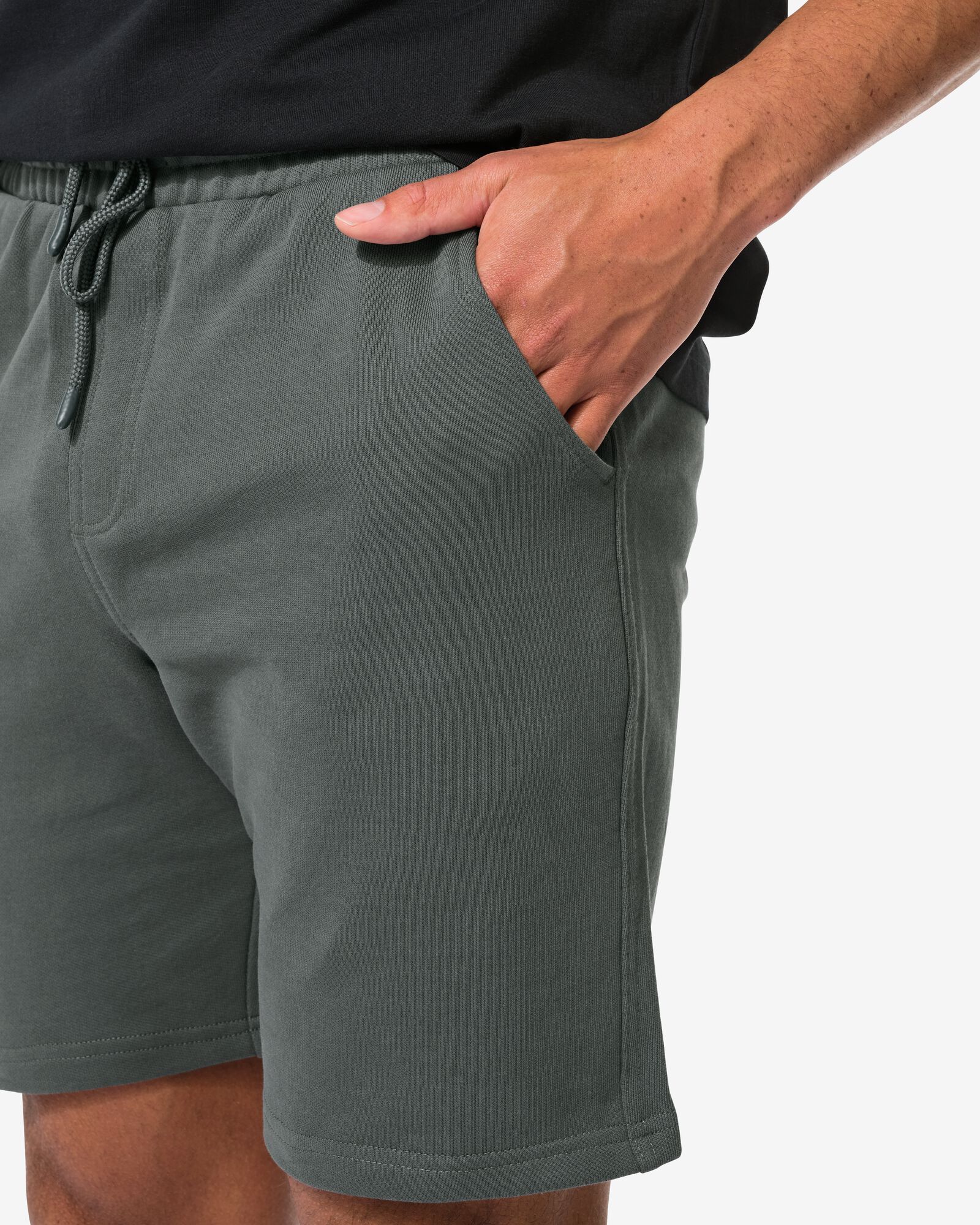 heren sweatshort donkergroen - 2140660DARKGREEN - HEMA