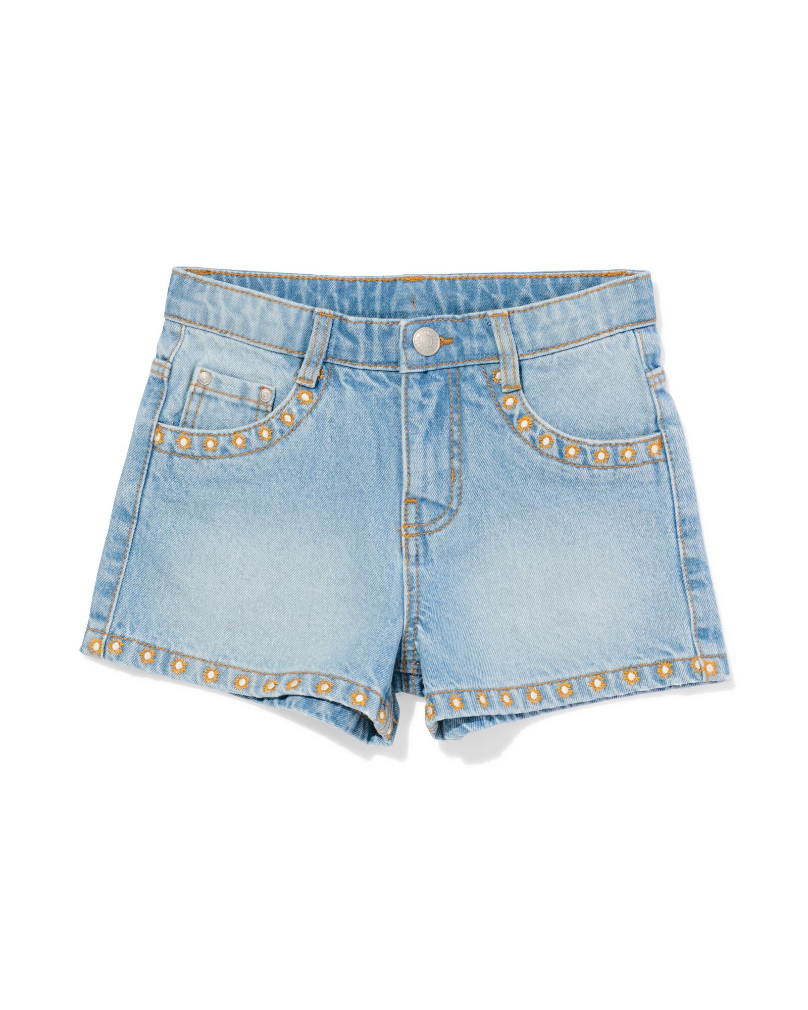 short enfant brod&eacute; bleu bleu - 30844114BLUE - HEMA