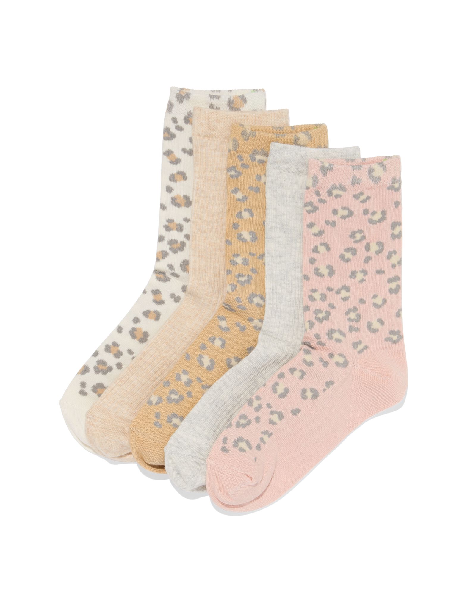 chaussettes femme panth&egrave;res - 5 paires beige beige - 4280810BEIGE - HEMA