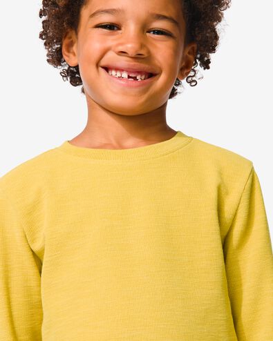 sweat enfant gaufr&eacute; jaune - 30771100YELLOW - HEMA
