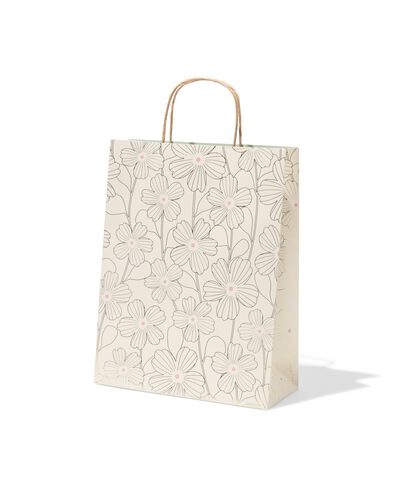 sac cadeau L 31x24cm fleurs - 14700231 - HEMA