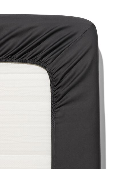 drap-housse satin 90x220 gris fonc&eacute; - 5180130 - HEMA