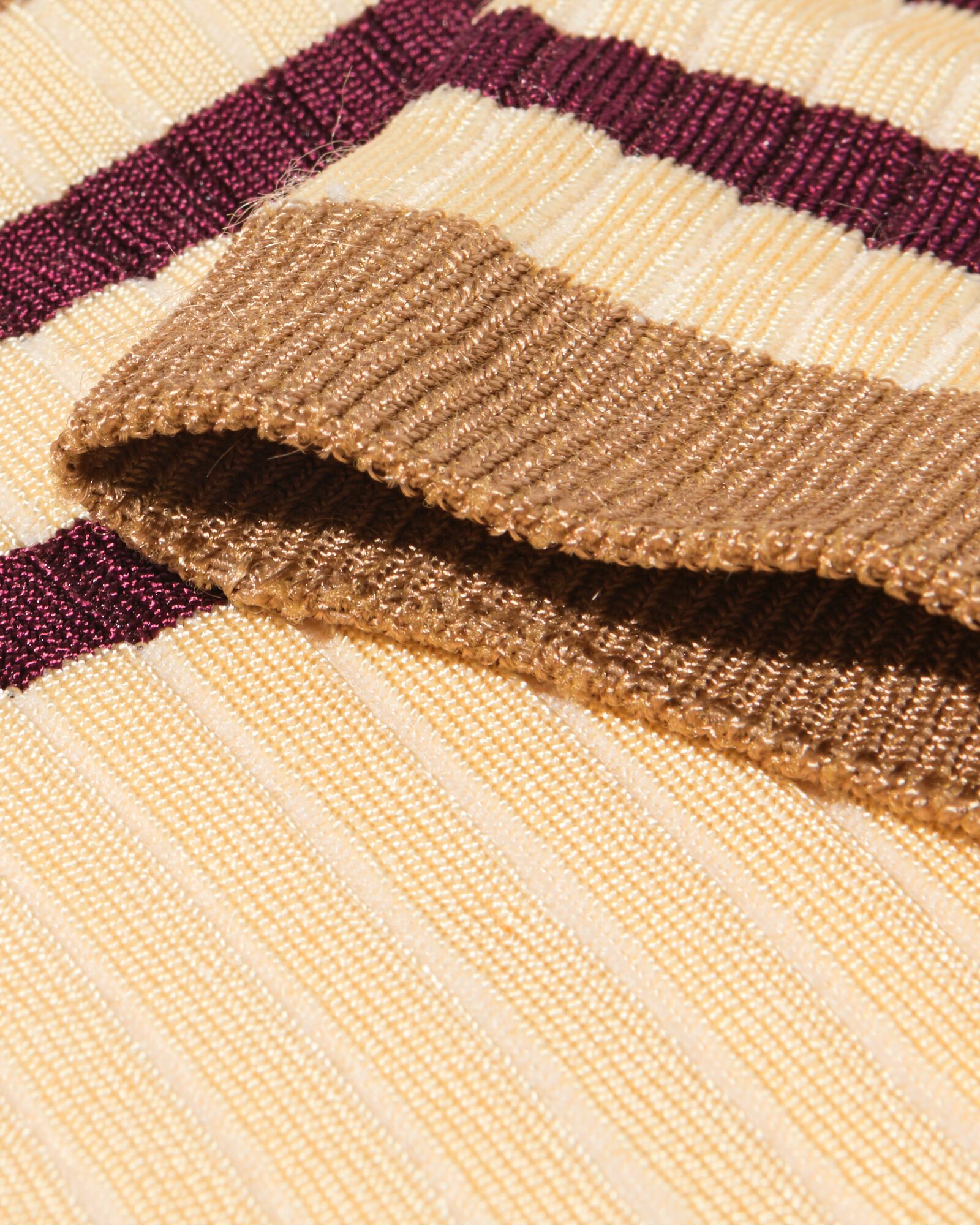 damessokken rib strepen geel geel - 4280885YELLOW - HEMA