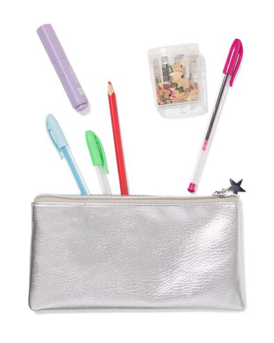 trousse 19,5x1x10,5cm simili cuir brillant - 14400489 - HEMA
