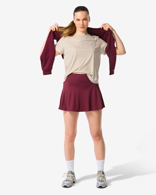 damessportrokje donkerrood donkerrood - 36040416DARKRED - HEMA