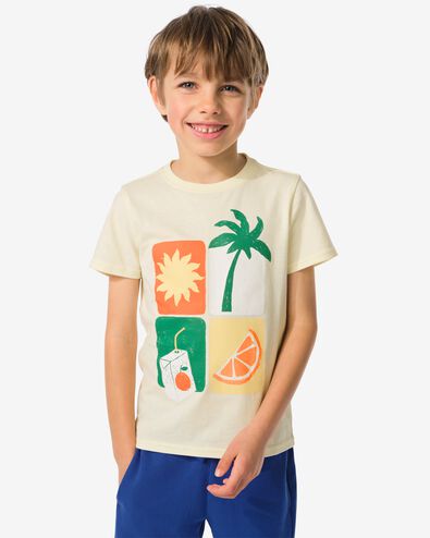 Kinder-T-Shirt, Sommer gelb 122/128 - 30783943 - HEMA
