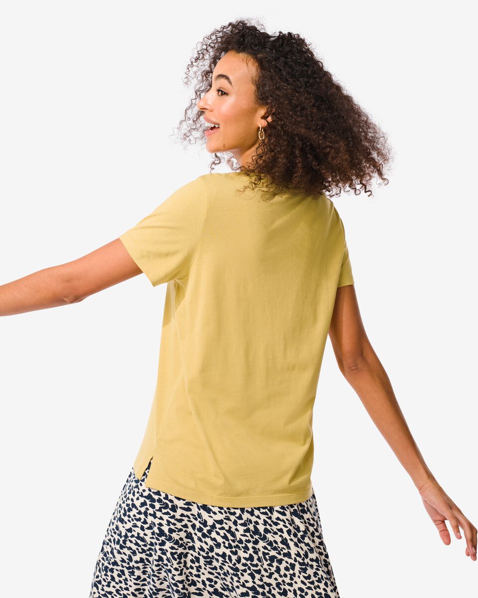 t-shirt femme Danila jaune jaune - 1000031183 - HEMA