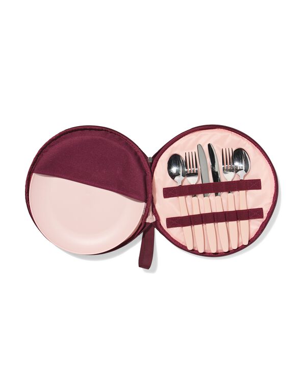set de vaisselle pique-nique en trousse - 41800178 - HEMA