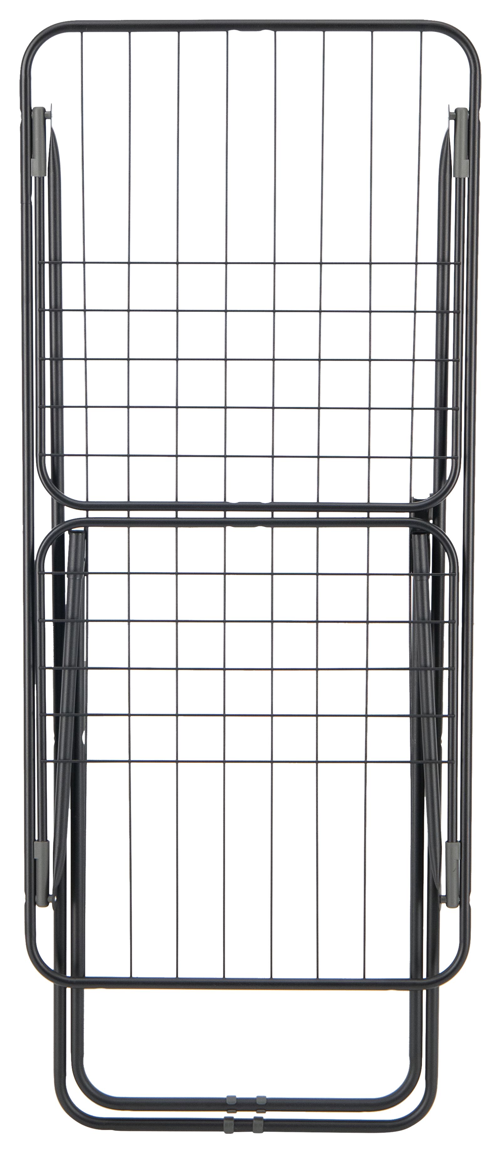 droogrek 18 meter met inklapbare vleugels - zwart - 20510029 - HEMA