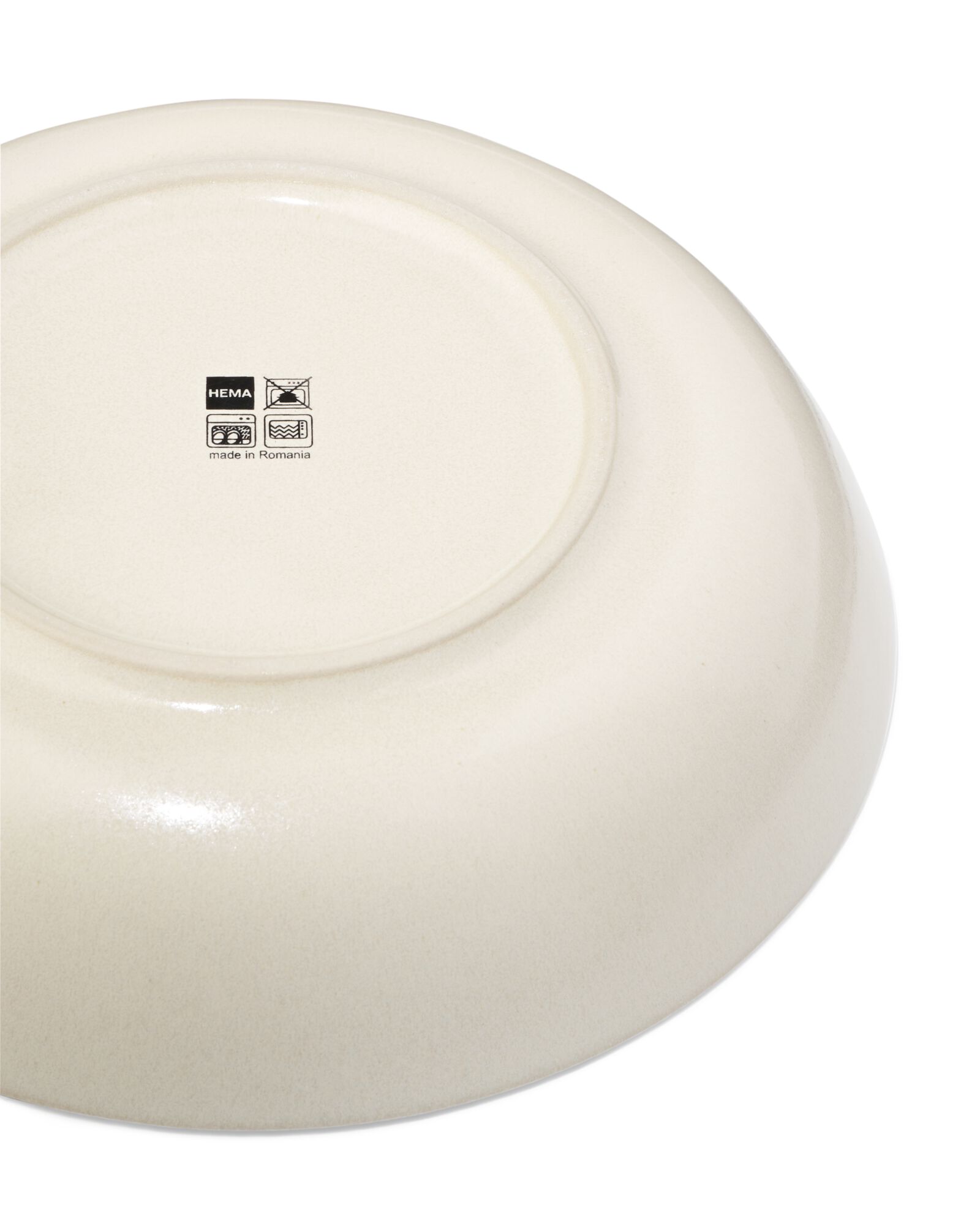 assiette creuse &Oslash;22cm PUUR gla&ccedil;ure r&eacute;active blanc cass&eacute;  - 9650131 - HEMA