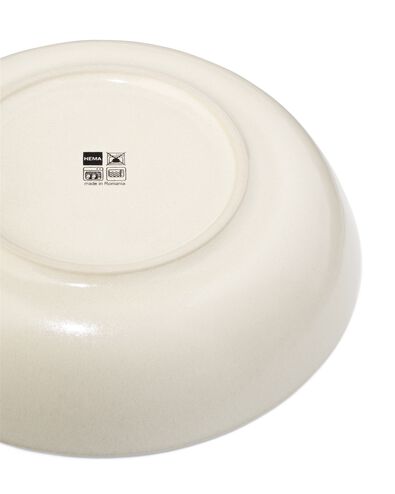 assiette creuse &Oslash;22cm PUUR gla&ccedil;ure r&eacute;active blanc cass&eacute;  - 9650131 - HEMA