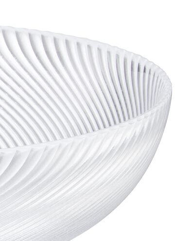 schaal op voet Ø23x12cm Bergen glas twist reliëf - 9401150 - HEMA