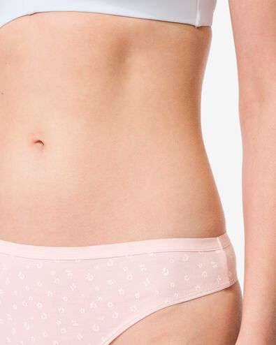 strings femme coton fleurs - lot de 2 rose p&acirc;le rose p&acirc;le - 19602335LIGHTPINK - HEMA