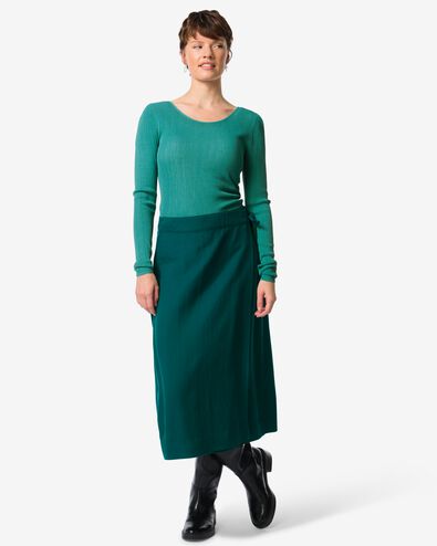 Damen-Wickelrock Inez mit normaler Passform und Wicklung dunkelgr&uuml;n dunkelgr&uuml;n - 36207380DARKGREEN - HEMA