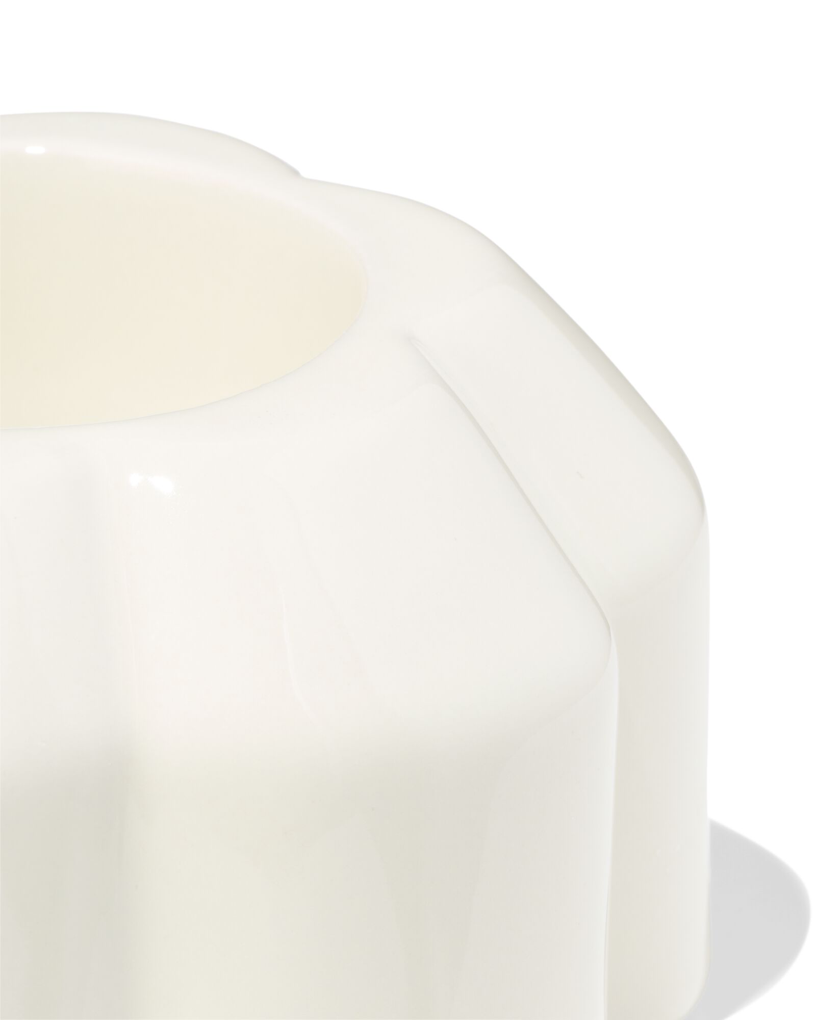 theelichthouder keramiek bloem cr&egrave;me - 13325032 - HEMA