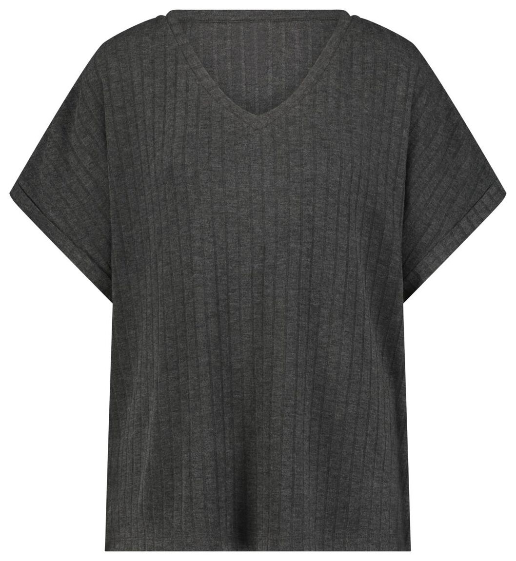 Damen-Lounge-Shirt schwarz XL - 23410090 - HEMA