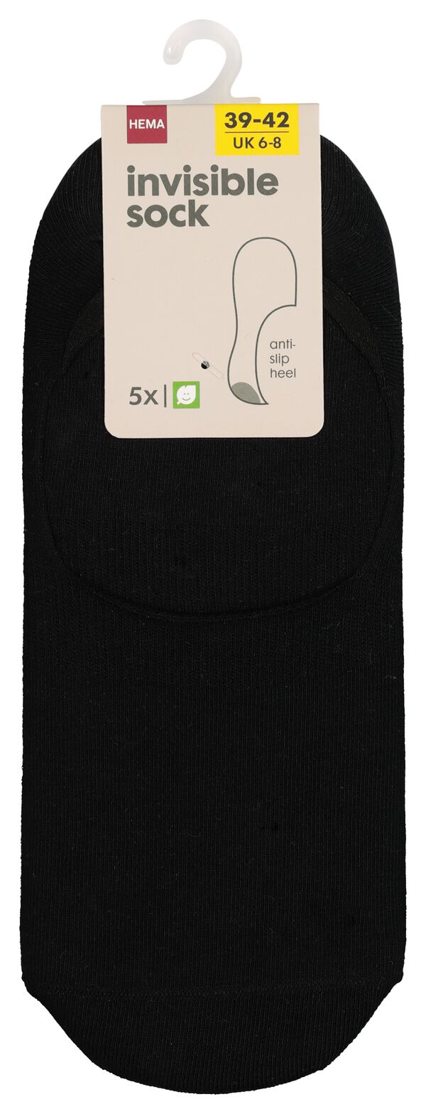 5 paires de socquettes pour sneakers homme noir noir - 1000018847 - HEMA
