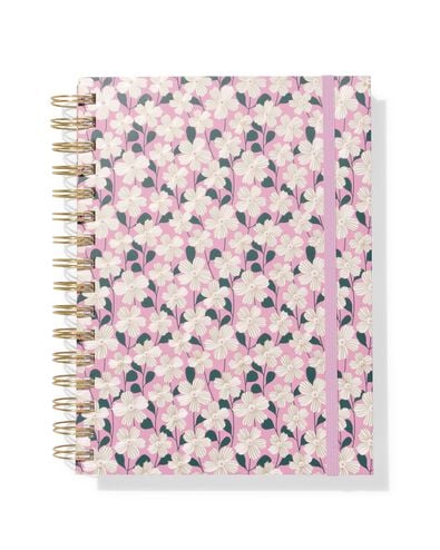 Collegeblock 4-in-1, DIN A5, liniert, Blumen - 14100211 - HEMA