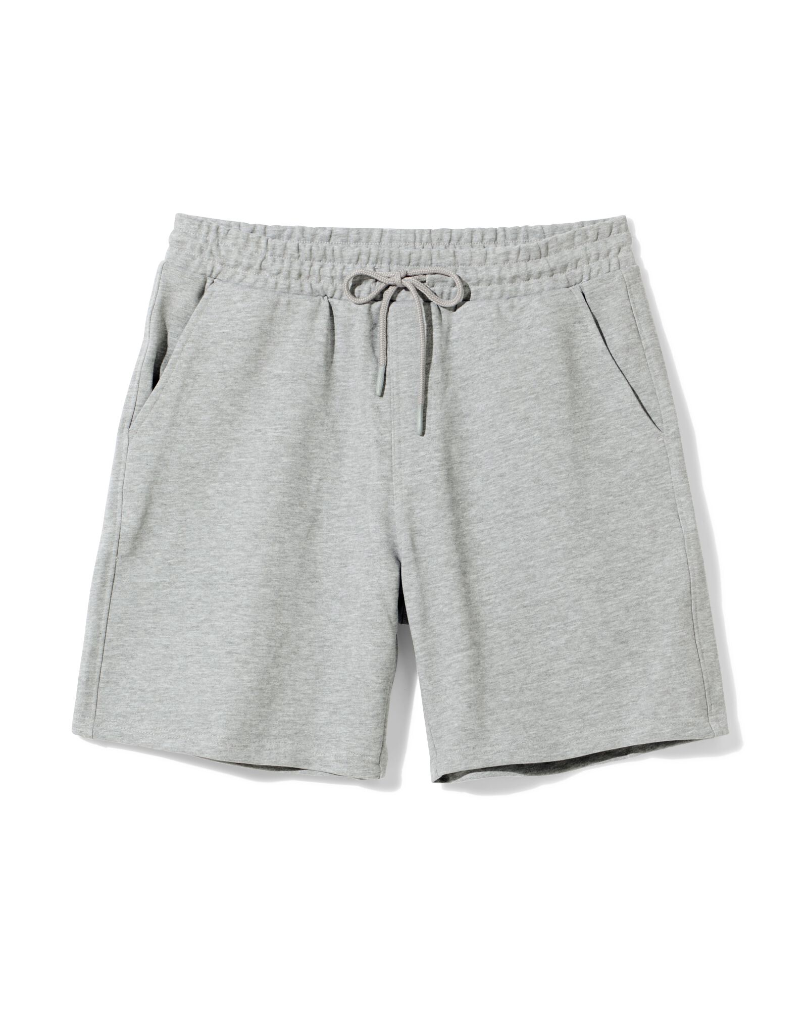 short homme coupe droite tissu sweat gris chin&eacute; gris chin&eacute; - 2109980GREYMELANGE - HEMA