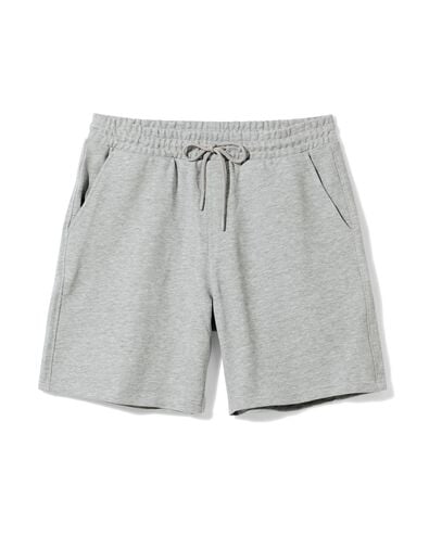 short homme coupe droite tissu sweat gris chin&eacute; gris chin&eacute; - 2109980GREYMELANGE - HEMA