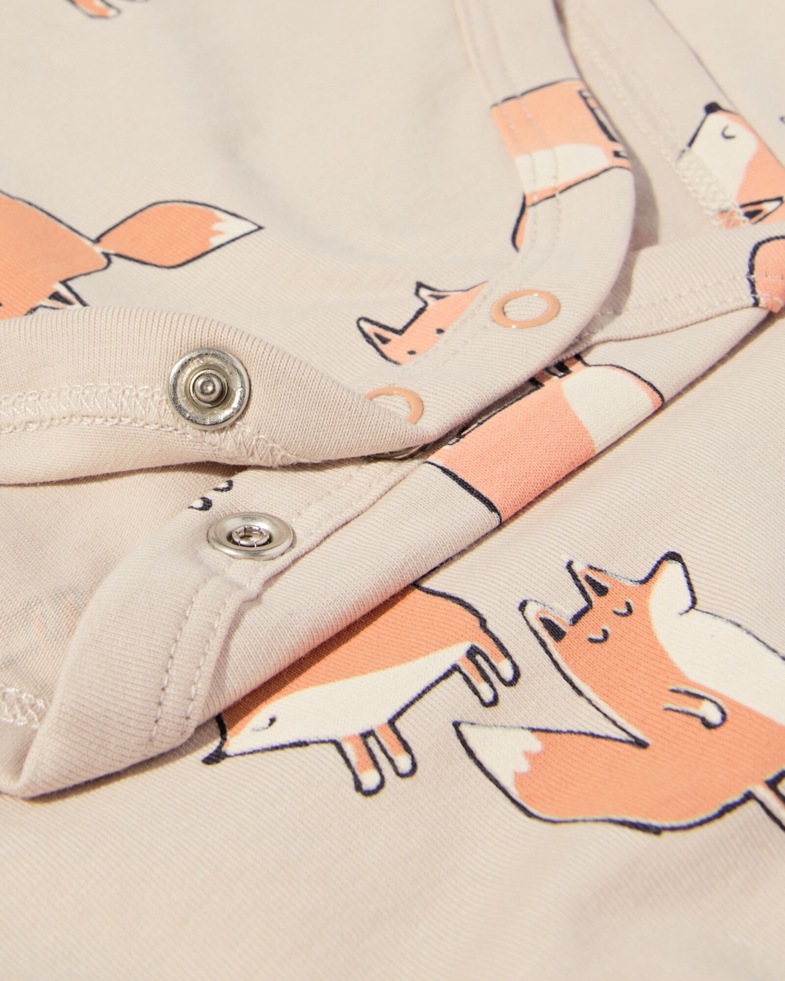 bodys coton bio extensible avec stretch renard - lot de 3 gris clair - 33312430LIGHTGREY - HEMA