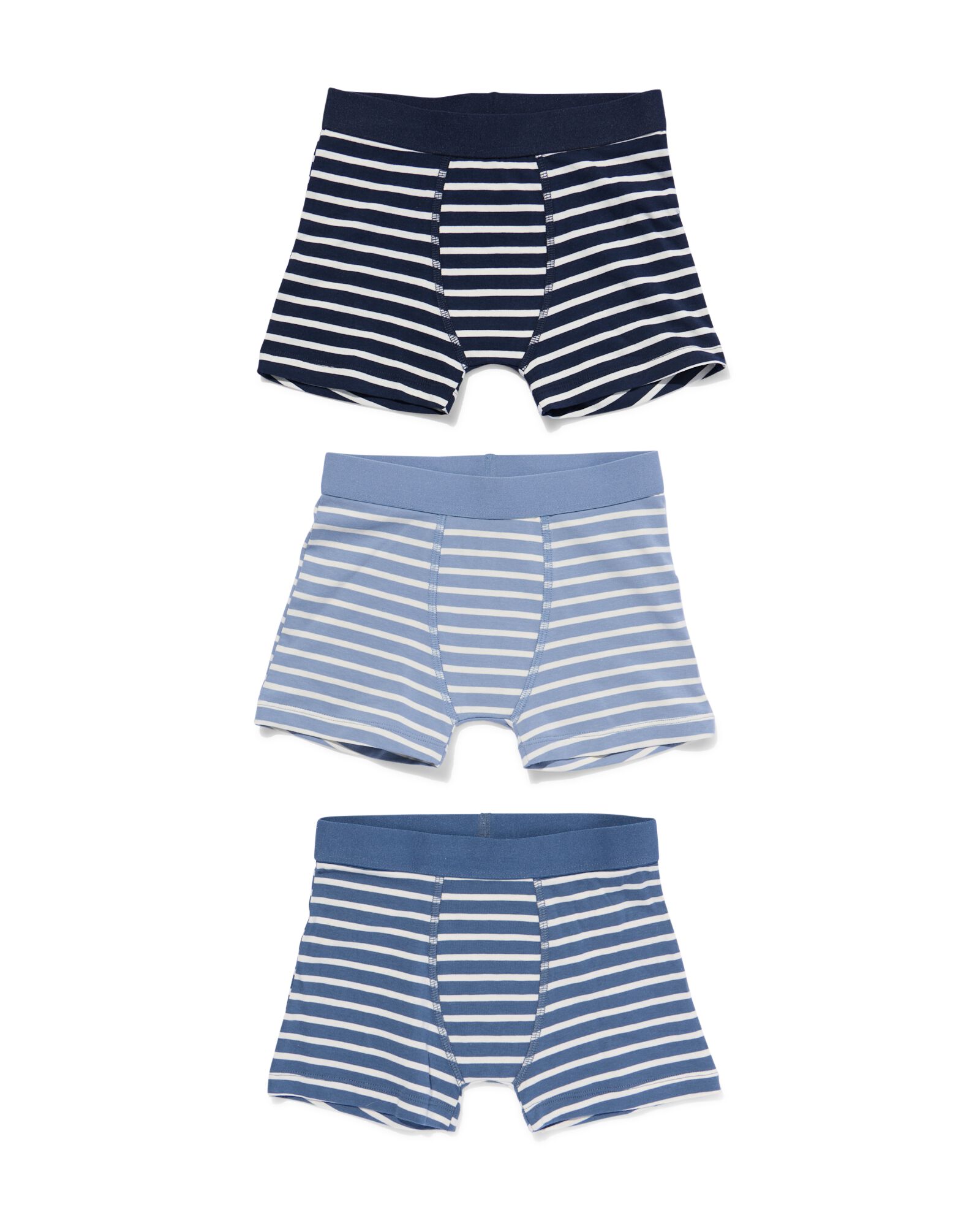 3er-Pack Kinder-Boxershorts, Baumwolle/Elasthan blau blau - 19201930BLUE - HEMA