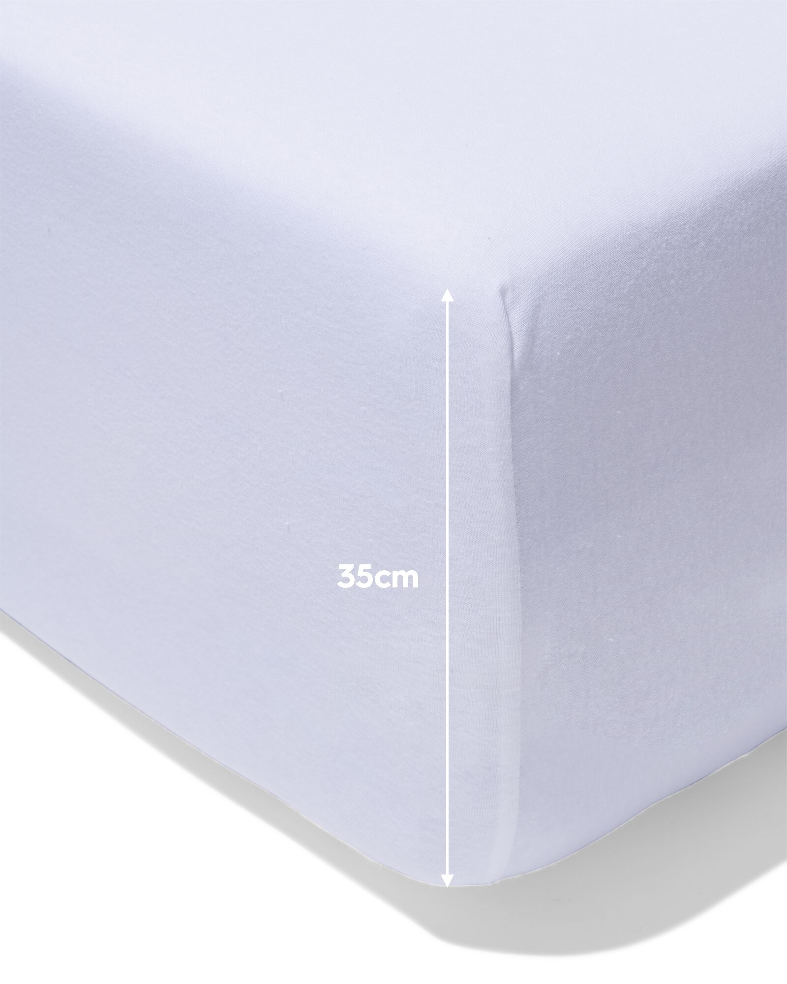 drap-housse boxspring molleton stretch 140x200 blanc - 5180071 - HEMA
