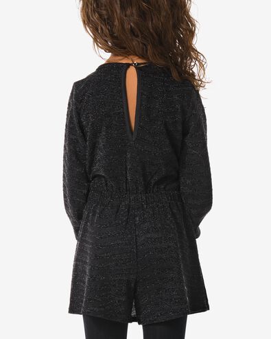 kinderjumpsuit glitter zwart zwart - 30832659BLACK - HEMA