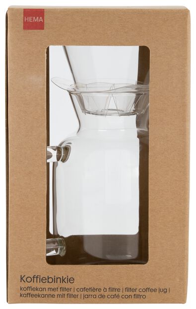 cafeti&egrave;re avec filtre Koffiebinkie verre 600ml - 80610079 - HEMA