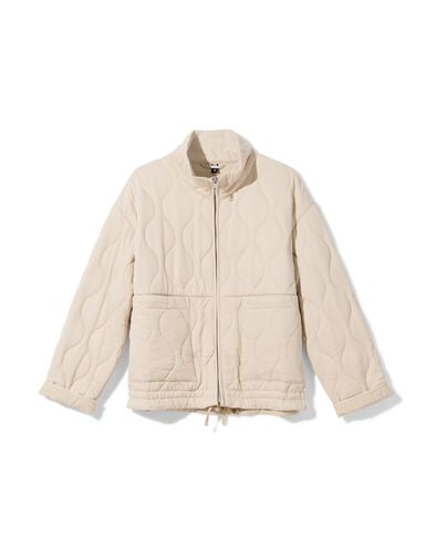 damesjas Jina gewatteerd gebroken wit gebroken wit - 36207420OFFWHITE - HEMA